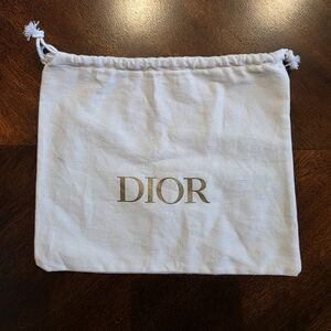 Dior Drowstring Pouch Bag 10x8 New In Perfect Condition Authentic Dior Ivory